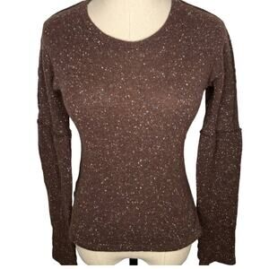 Kristensen Du Nord XS 100% Super Cashmere Sweater Crew Neck Speckled Brown